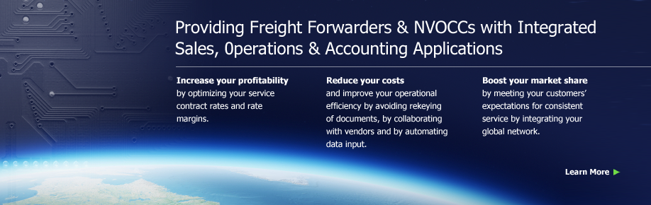 Providing Freight Forwarders & NVOCCs with Integrated Sales, Operations & Accounting Applications